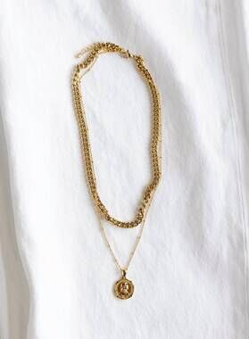 NEW SAHIRA JEWELRY DESIGN women's edina coin necklace in gold